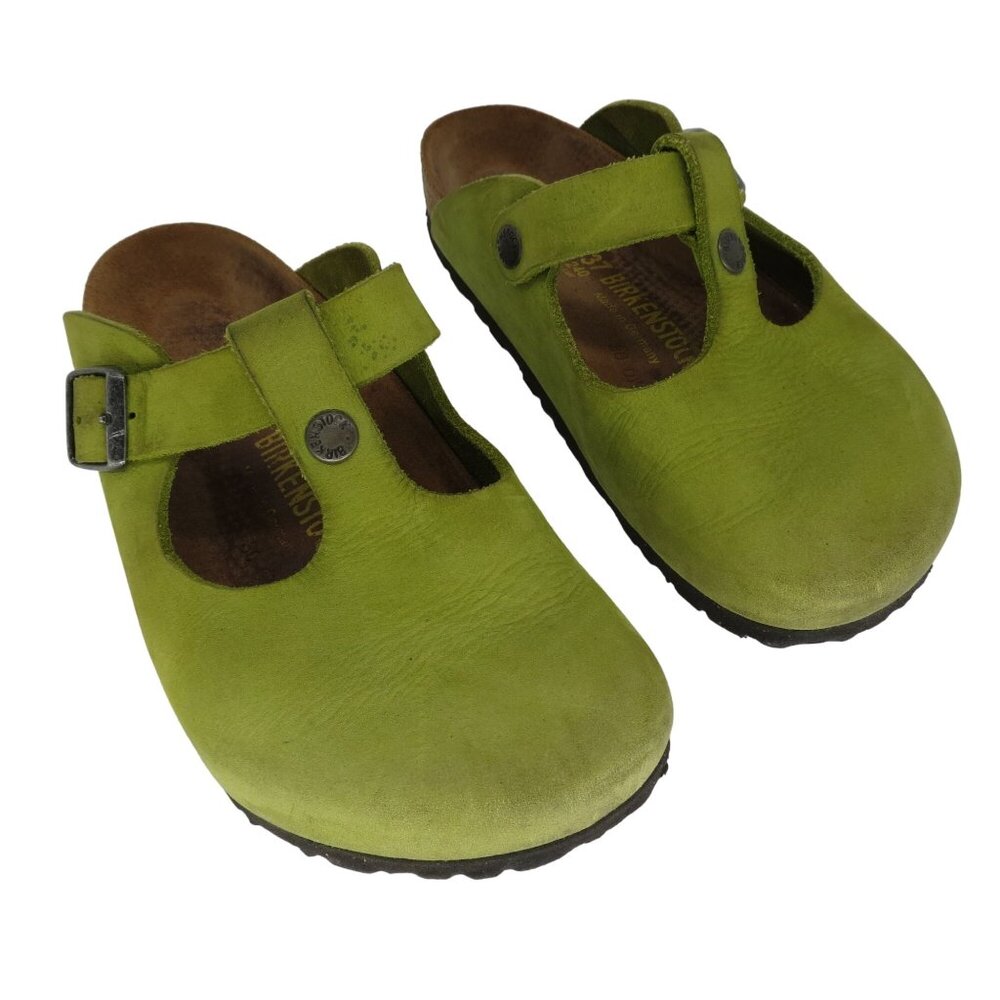 BIRKENSTOCK Women's Green 'Bern' Mary Jane Clog Slides Size 37 Wide